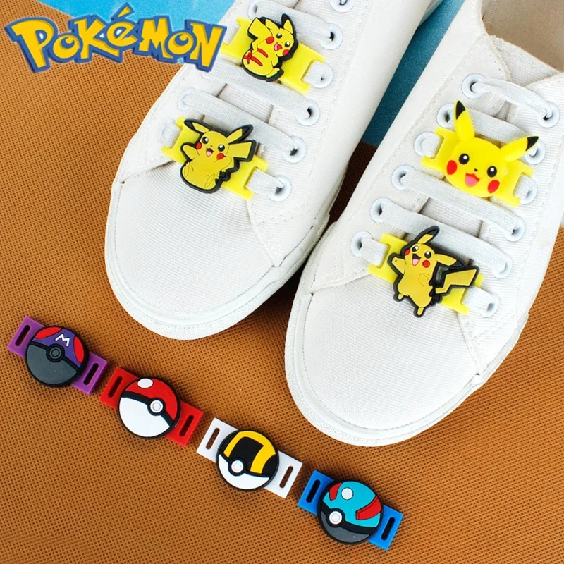 Pokemon shoes decal sneakers canvas shoes decoration PVC soft rubber shoelace buckle Kawaii birthday gift cosplayer accessories