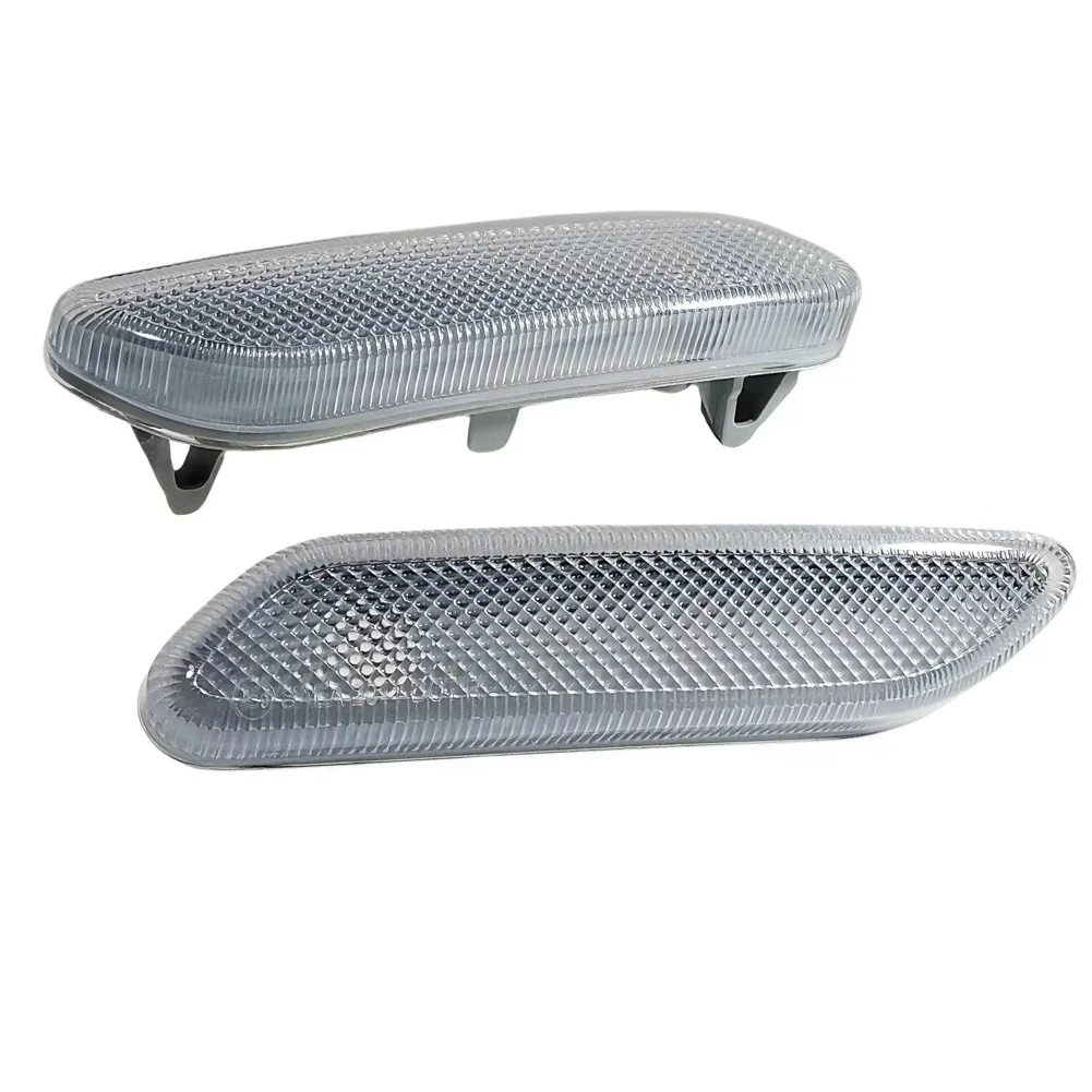 Replacement Marker Light Housing White Clear Lens Blinker Housing Direct Replacement Clear Lens Housing Two-piece Set