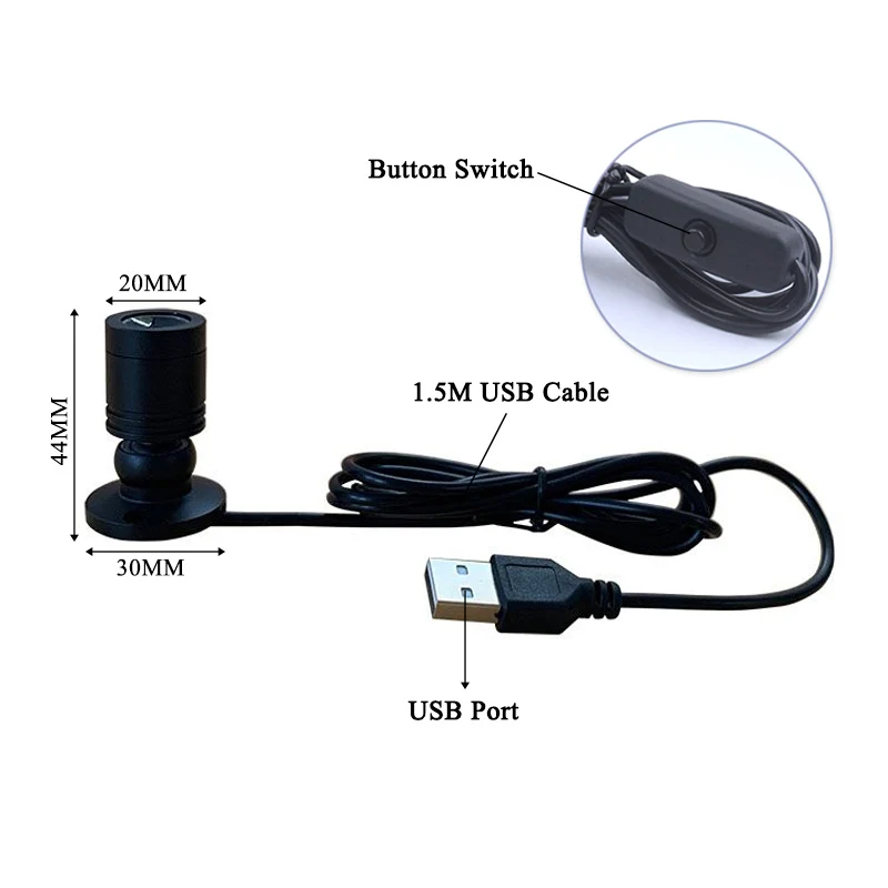 Mini USB Powered LED Cabinet Spotlight DC 5V 3W Jewelry Shelf Lamp Counter Closet Showcase Display Ceiling Lights With Switch image 5
