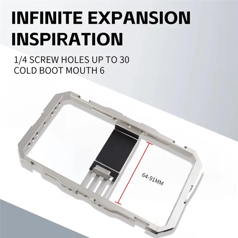 ABSQ-قوس استقرار قفص الهاتف ملء مثبت الضوء سهلة التركيب لحامل الفيديو المحمول