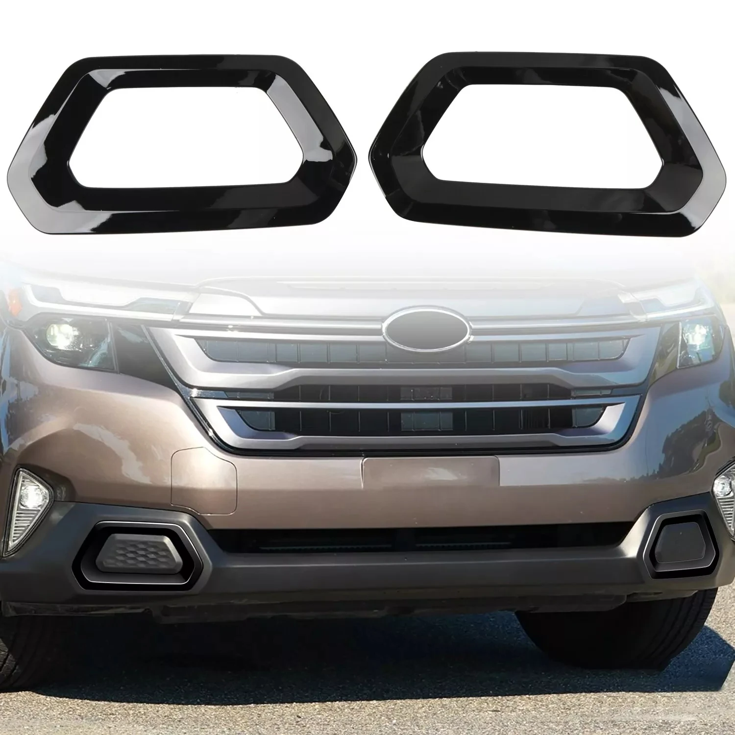 

for Subaru Forester 2025 Front Fog Light Lamp Frame Decorative Cover Trim Sticker Carbon Fiber Rear Fog Lamp Eyebrow Accessories
