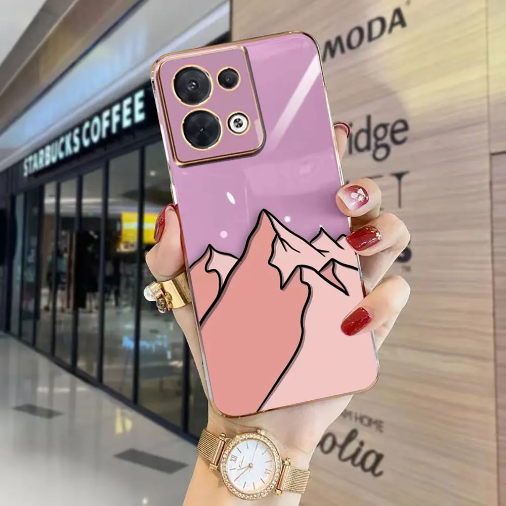 Cartoon Mountain Range Cover Smooth E-TPU Phone Case Infinix NOTE 30 12 G96 12I 11 10 10I SMART 5 6 7 8 ZERO 20 X 5G Case Shell