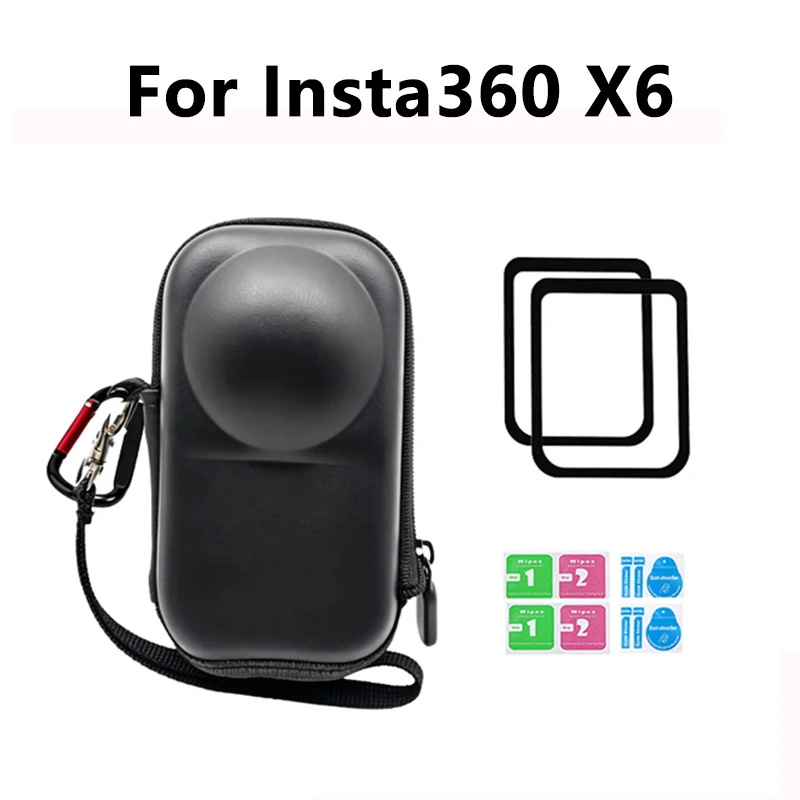 Portable Storage Bag For Insta360 X6 Mini Body Bag PU Handbag Anti-scratch Protective Carrying Case For Insta360 X6 Accessories