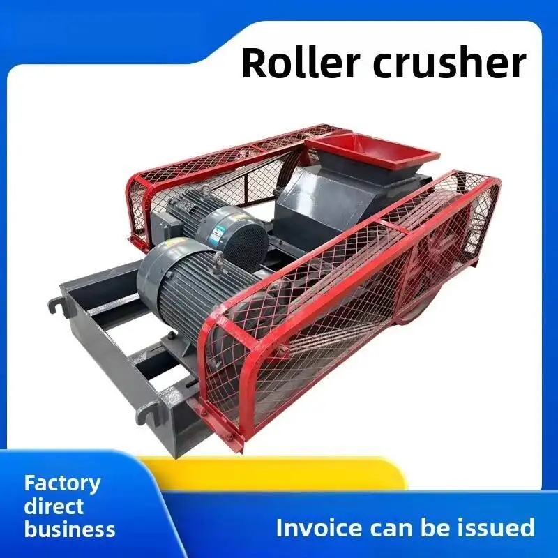 Large Hydraulic Double Roller Crushing For Sunflower Seed Stone Glass Sand Making Machine Crusher Wolf Tooth Crusher