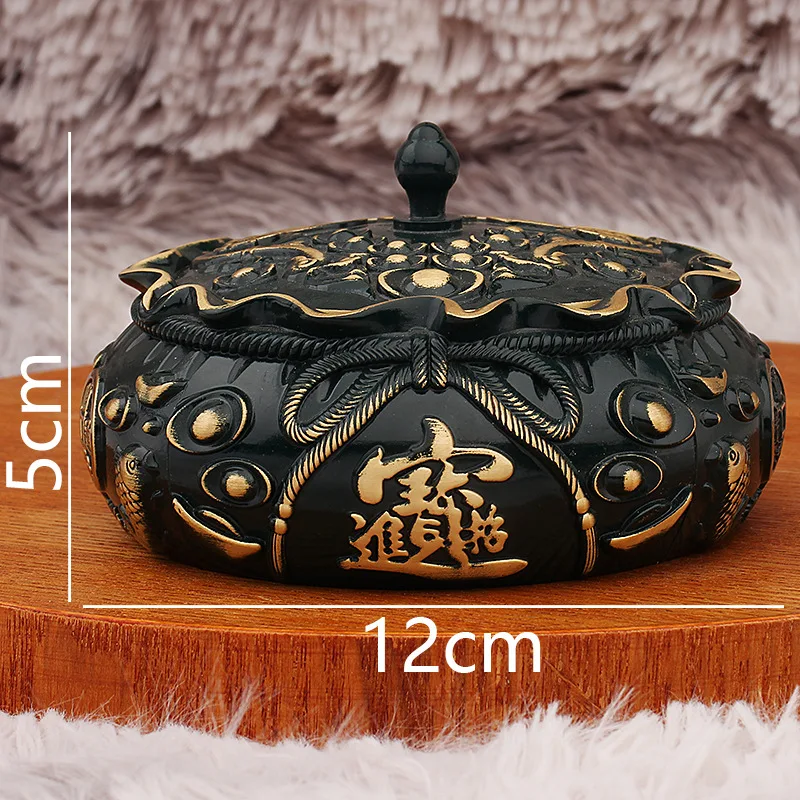 Brass Ashtray Office Desk Men's Coin Lucky Bag Copper Ware Copper Art Retro Decoration Gold Ingot Money Bag