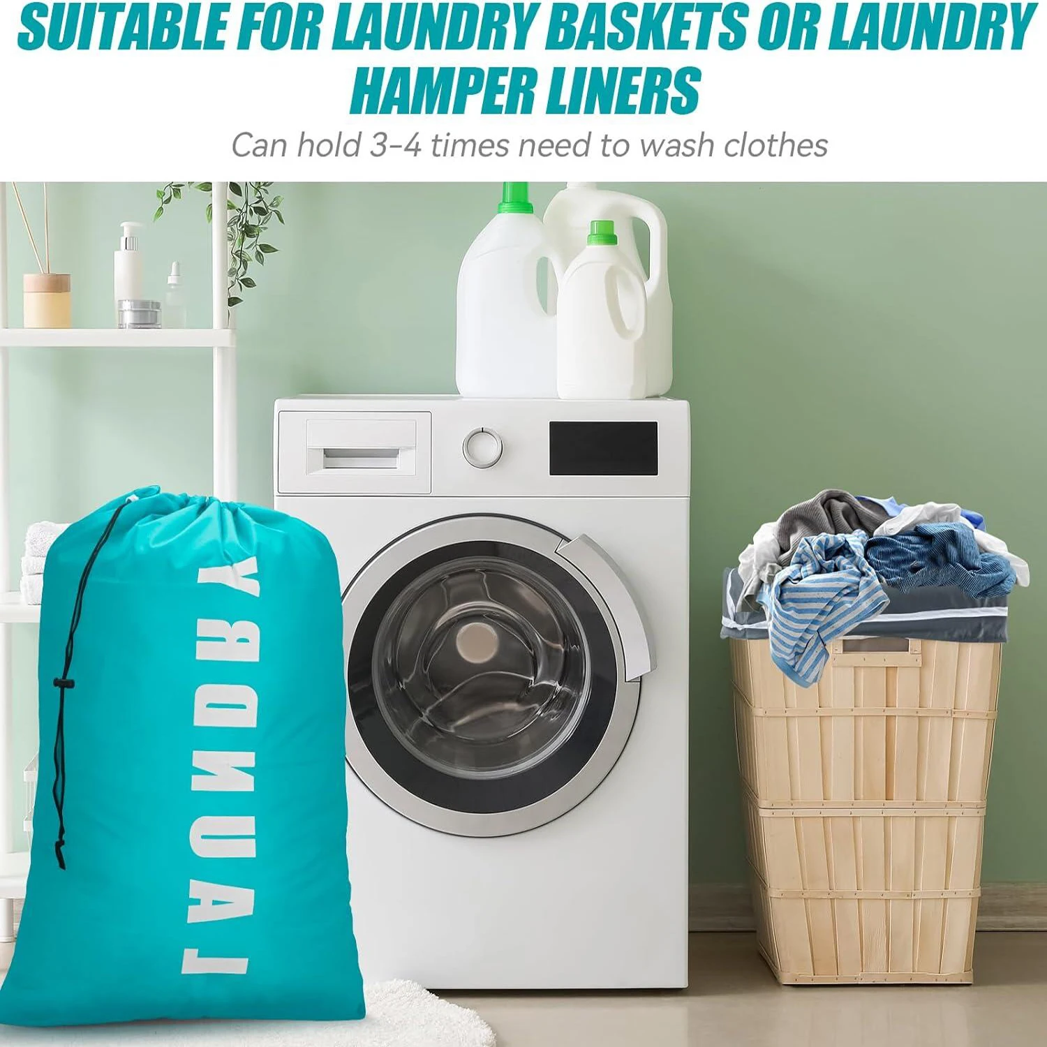Laundry Bag,2 Pack Travel Laundry Bags for Dirty Clothes,Large Laundry Bags for Traveling,Dirty Clothes Travel Bag, 24\