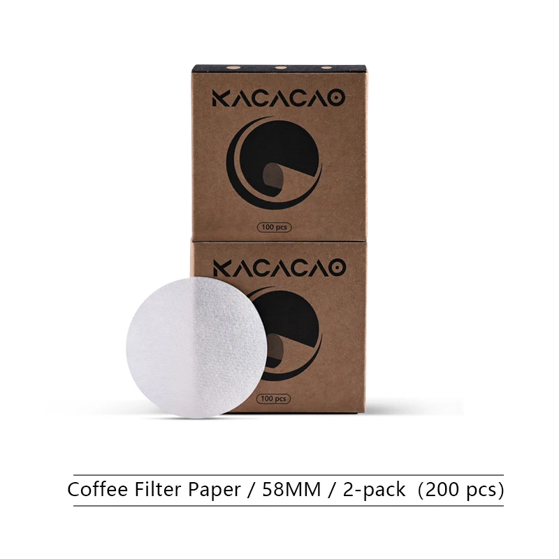 KACACAO Kaffeefilterpapier 51/53/58 mm Einweg-Sekundärwasserfilterpapiere Espresso Siebträger Zubehör Barista Tools