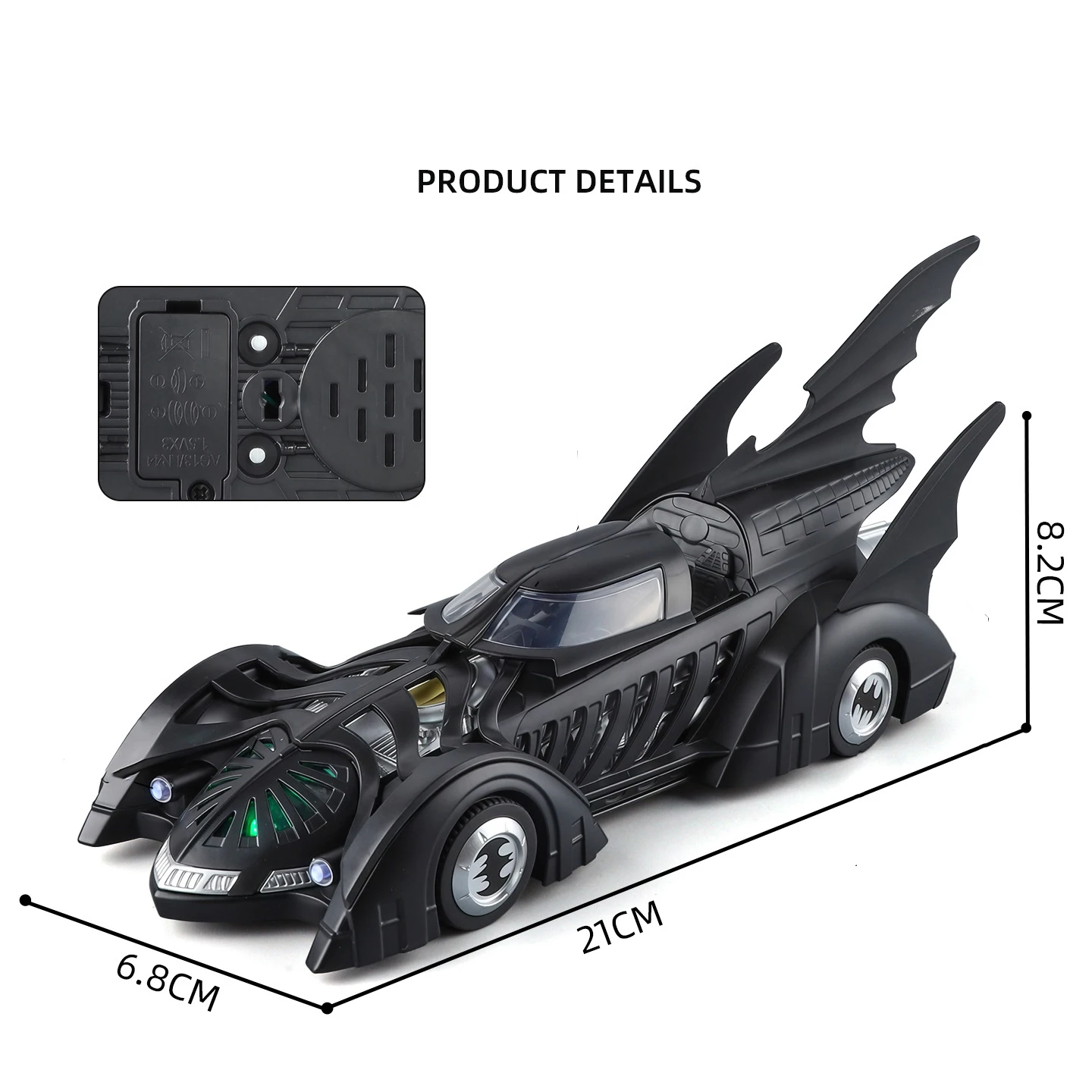 1:32 Batmobile From Batman Forever 1995 Alloy Scale Car Model Diecast Metal Miniature Car Sound＆Light Collection Toy Car Gifts - view 5