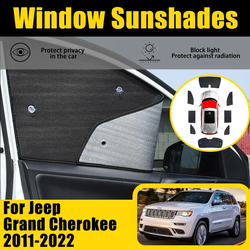 Parasol completo para coche, cubierta protectora para ventana, accesorios para Jeep Grand Cherokee WK2 2011-2022 2012 2013