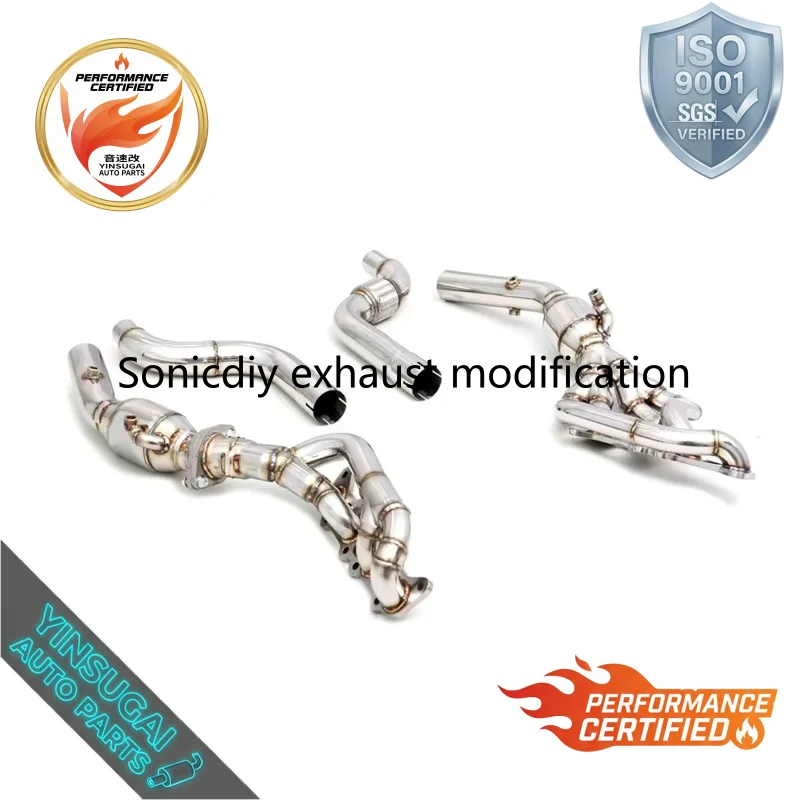 SS304 Racing Exhaust Manifold Header Fit for Ford Mustang 5.0L 2015-2024 High Performance Exhaust System Parts