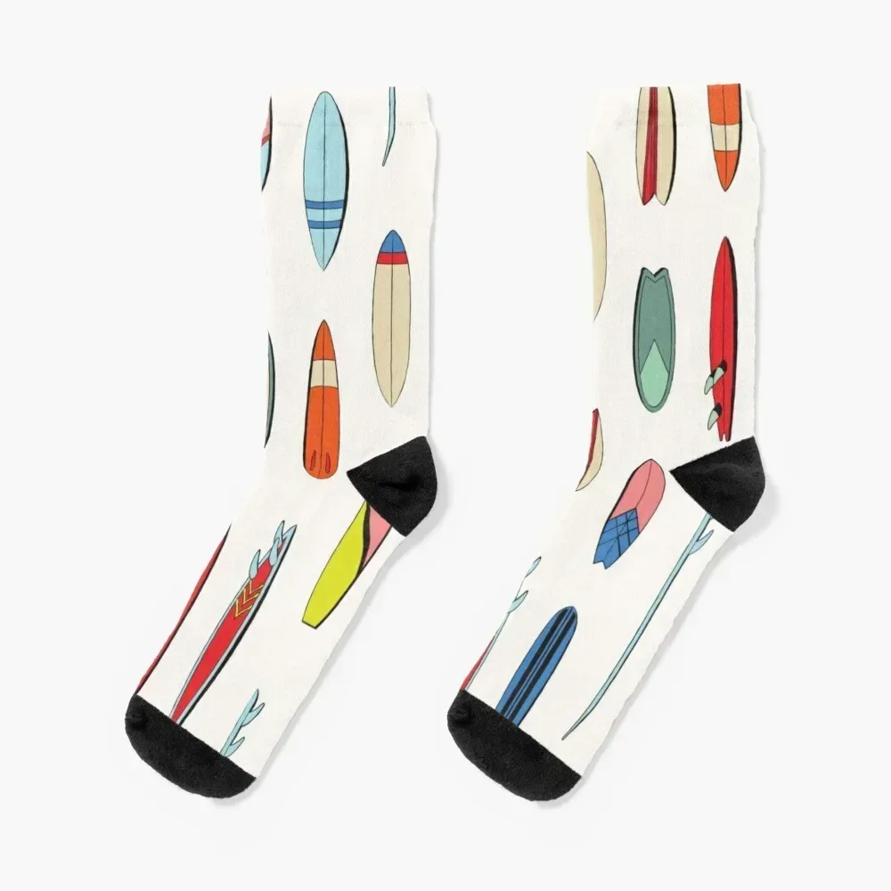 unique surfboards pattern Socks happy christmas gift winter thermal soccer anti-slip Mens Socks Women's