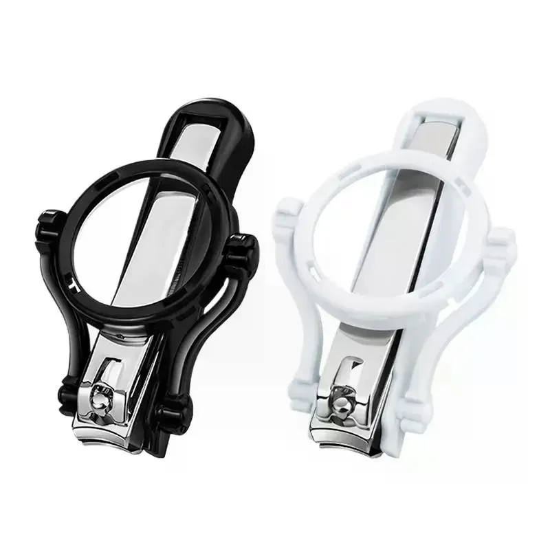 Nail Clipper With Magnifying Glass The Elderly Practical Stainless Steel Nail Clipper Anti-splash Beauty Big Clipper Tool Gifts