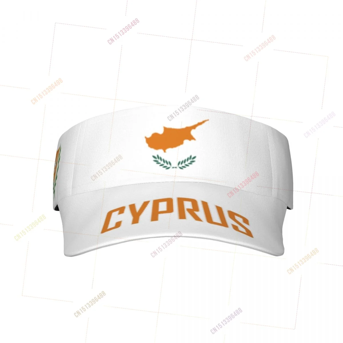 CYPRUS Flag Sunscreen Visor Cap Adjustable Breathable Sun Hats Unisex Sports for Beach Golf Tennis Outdoor