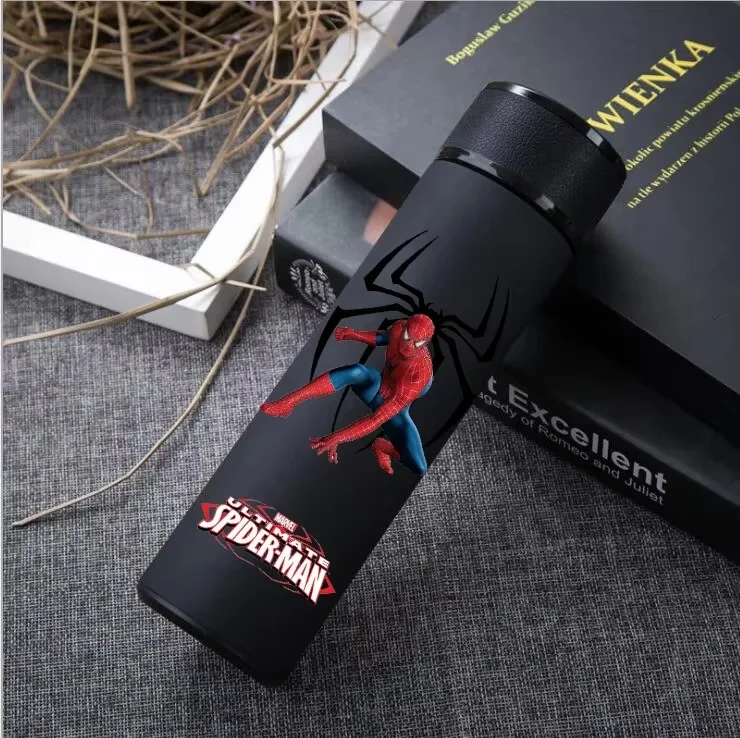 Marvel Hero Thermoskanne aus Edelstahl 304, Iron Man, Captain America Spider Man, Wasserbecher, Herren-Winter-Gesundheitsbecher, Geburtstagsgeschenk