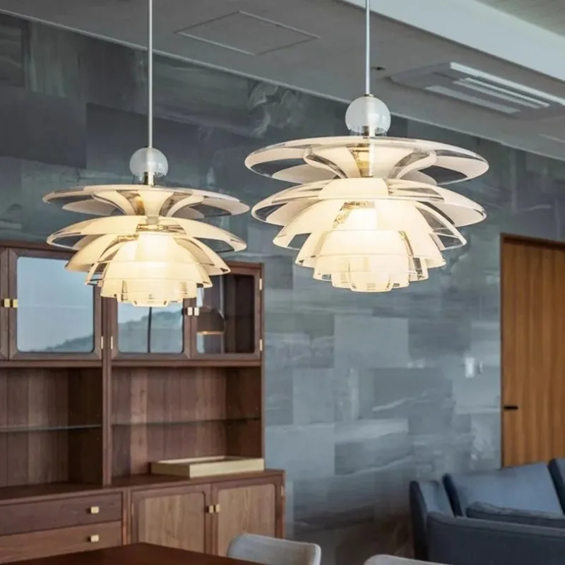 

Contemporary Personality Pendant Lamp Dining Room Table Acrylic Glass Hanging Lamp Living Room Decor Bedroom Study Cafe Homestay