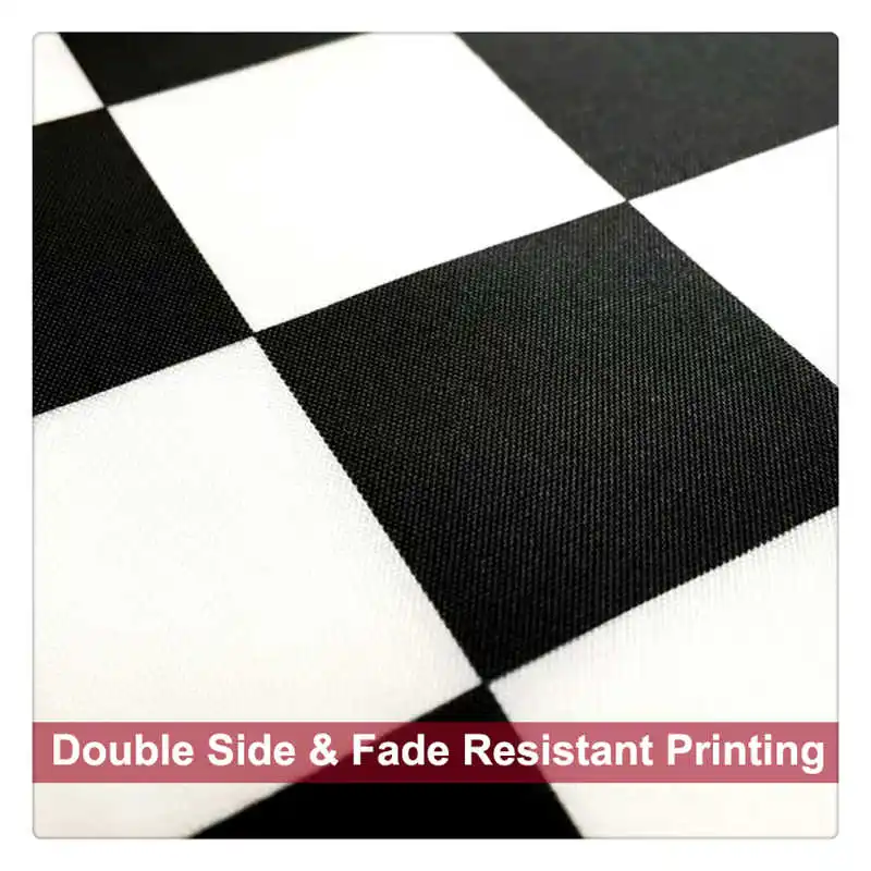38PCS Triangle Checkered Flag Auto Race Car Sport 14x21cm Black White Chequered Hang String Bunting