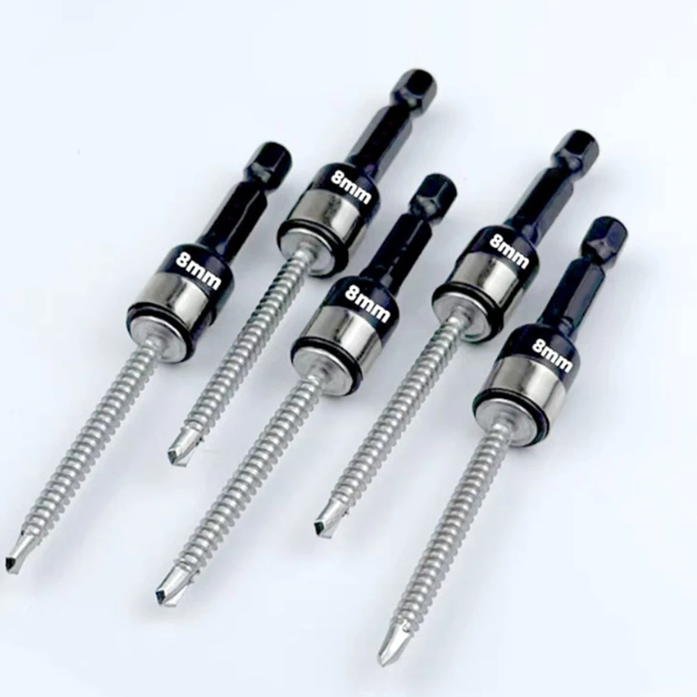 8mm Hex Socket Nut Driver Set With No-Magnetic Steel Ball Sleeve Adapter For Power Tools For Drill For Impact Tools
