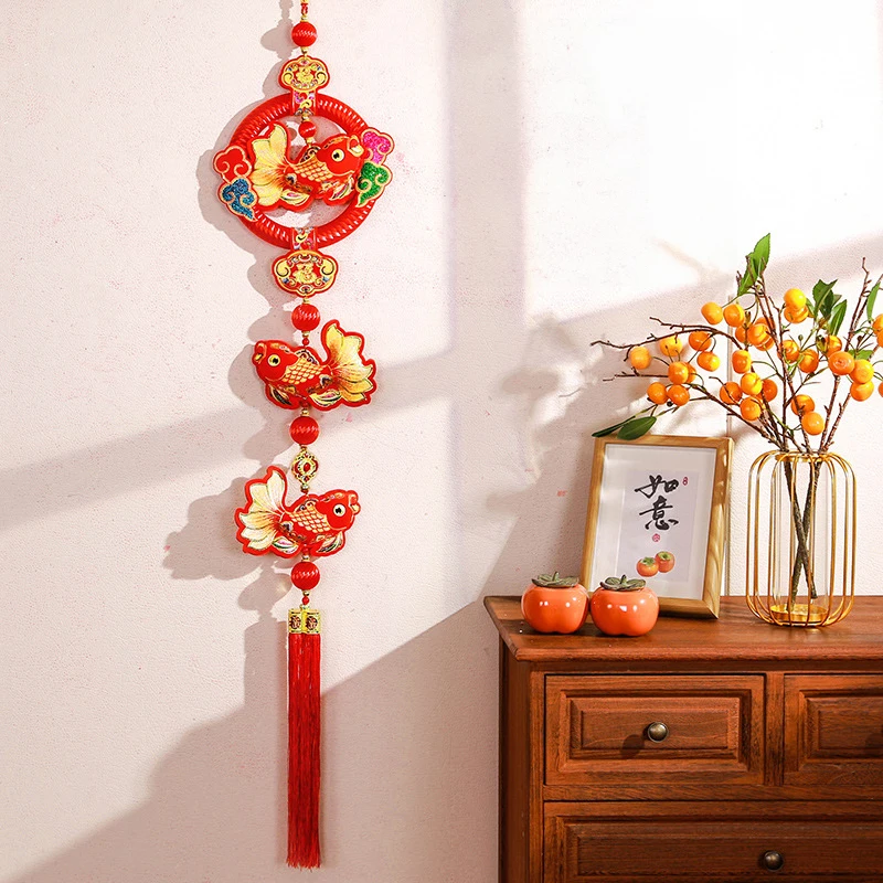 Chinese Knot Decorative Pendant Spring Festival Hanging Pendant New Year Decorations for Home Chinese New Year Decorations 2024