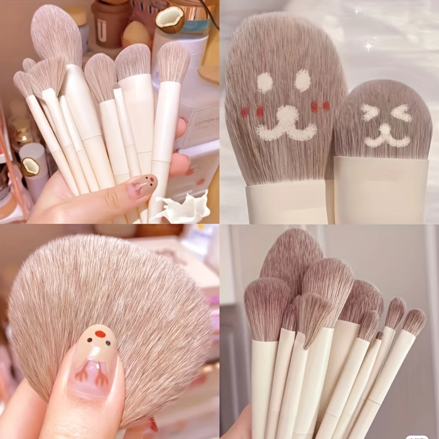 Soft Fluffy Makeup Brushes Set Kit for Foundation Eye Shadow Concealer Blush Brush Skin Friendly Ideal for Makeup Beginner Stude