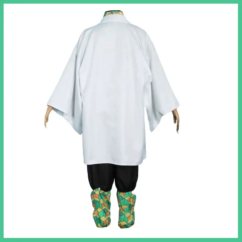 Аниме Сабито Косплей Костюм Уродоки Саконадзи Дискид Кимоно Плащ Зеленая Практичная Униформа Полный Парик Мужчина Женщина Рождественский Комплект