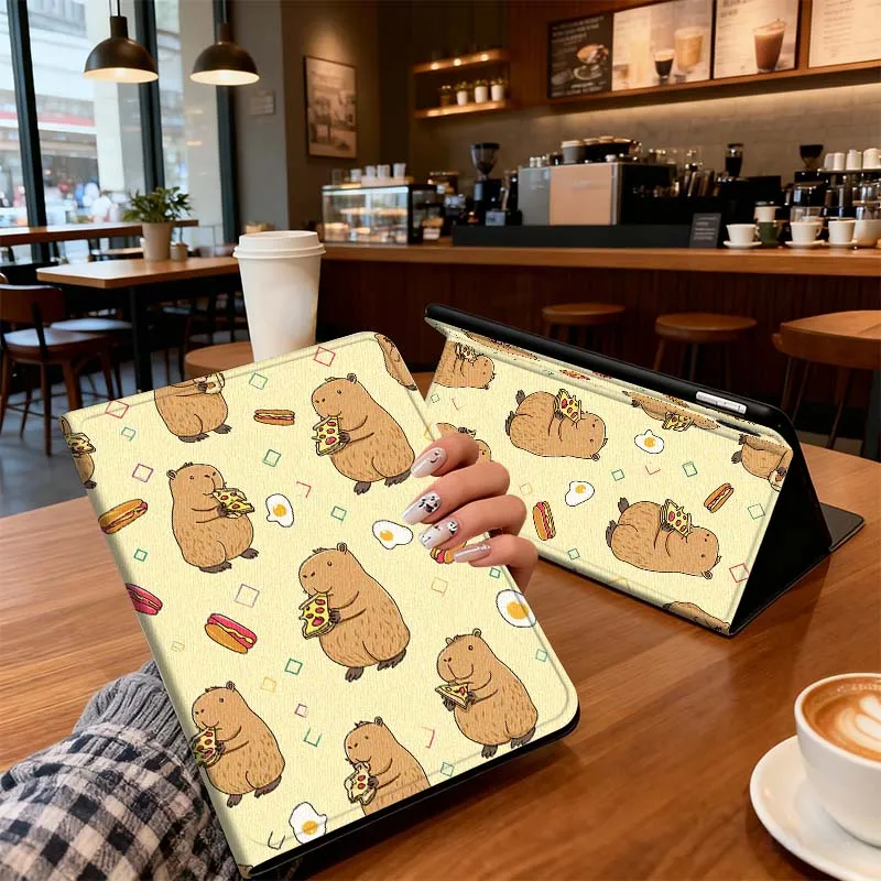 

Capybara Cute Chic Cartoon For Huawei Honor Pad 5 10 GT2 GT X9 X9a V9 X8a 9 V8 MagicPad 3 13 Foldable Tablet Case