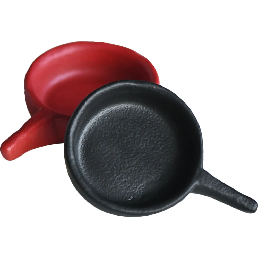 

2Pcs Ceramic Tealight Holders Modern Handle Design Portable Desktop Round Stand Decorative Home Centerpiece