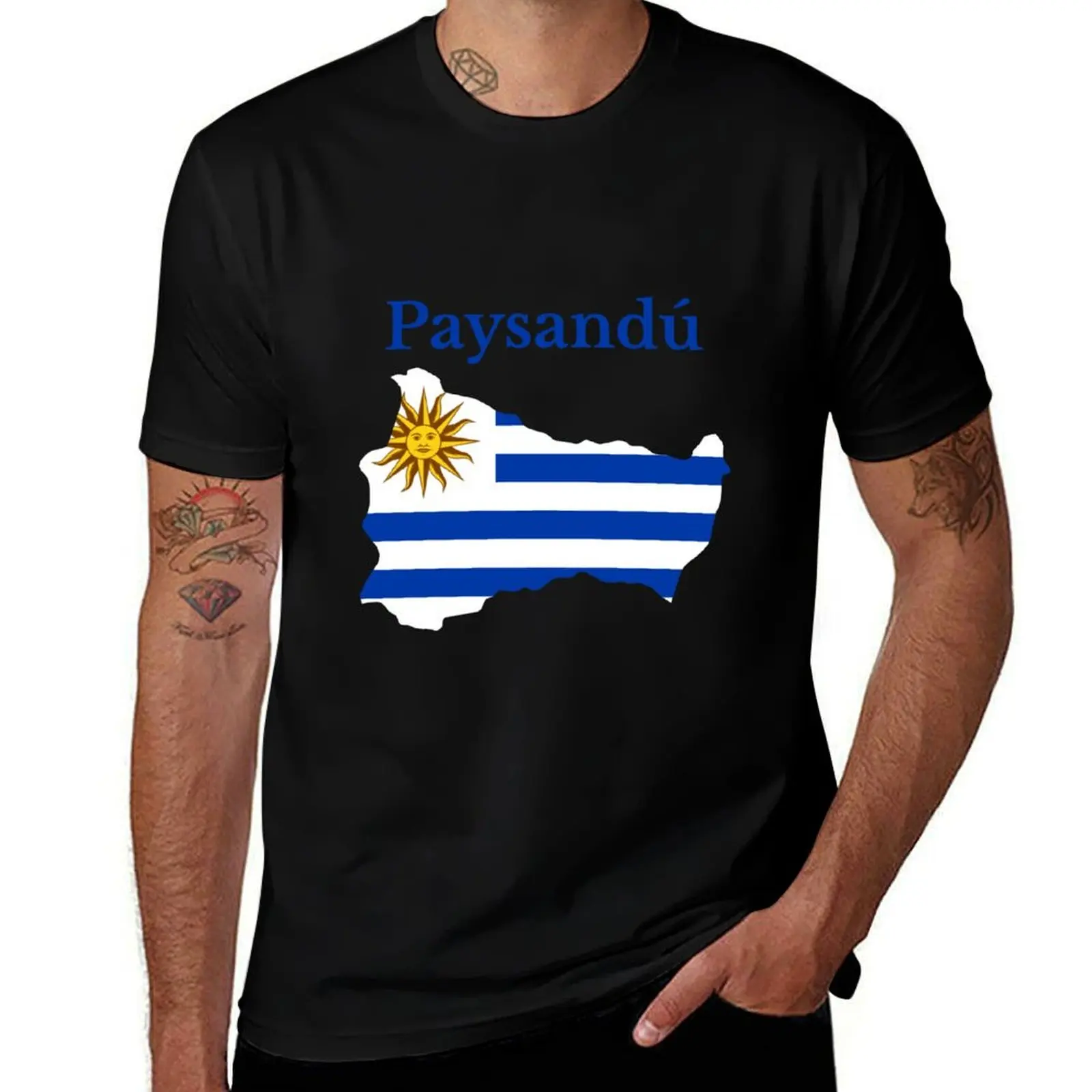 Paysandu Department Map Design, Uruguay T-Shirt plus sizes summer top mens tall t shirts