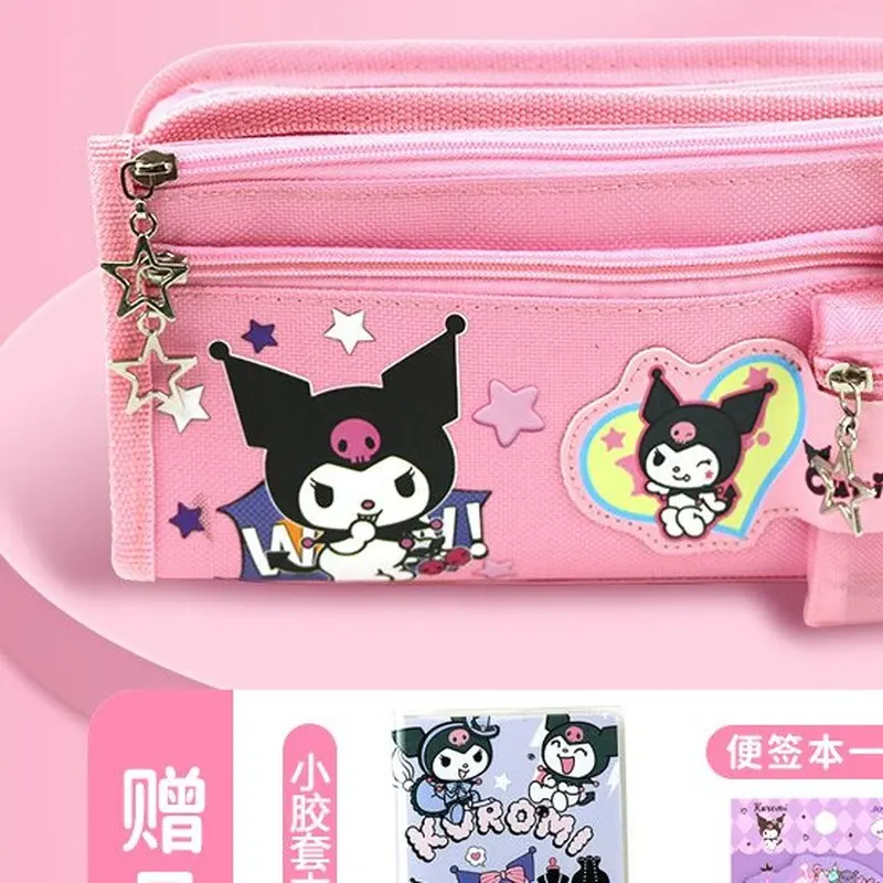 Imagem -06 - Estojo de Lápis Sanrio para Fêmea Kuromi my Melody Cinnamoroll Alunos com Porta-moedas Papelaria Fofa Atacado