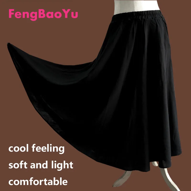 

Fengbaoyu High-end Cotton Silk Summer Woman Hem 270 Radian Half-Length Skirt Fluttering Temperament Vacation Wind Cool 4XL 5XL