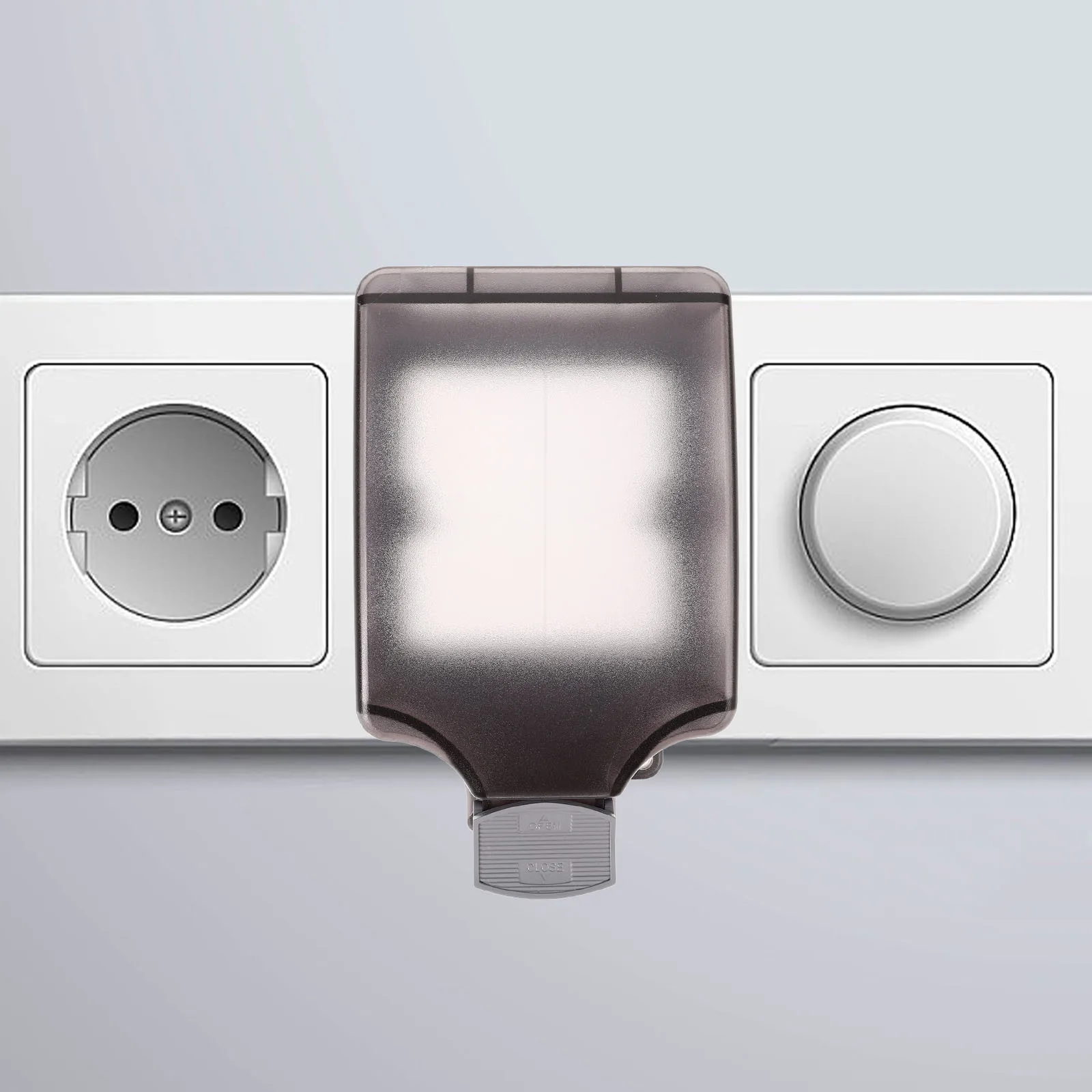 

Durable Weatherproof Electrical Outlet Cover Transparent Outdoor Socket Protector Splash Proof Electrical Box Protective Cover