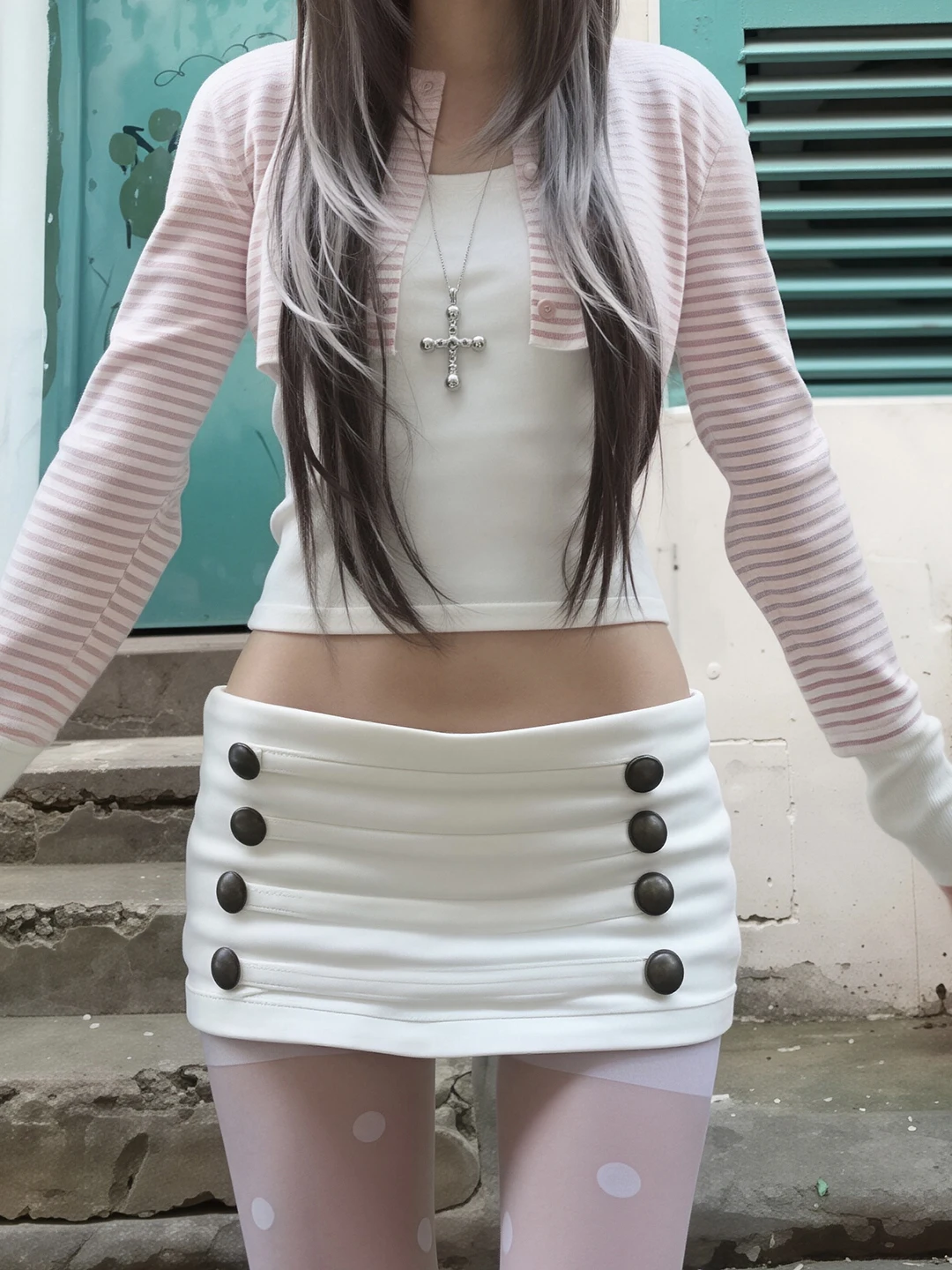 Sisjuly Y2K Millennium Cool Girl Design Button Splice Half Skirt Women's Fashionable Versatile  Skirt Low Waist Fit