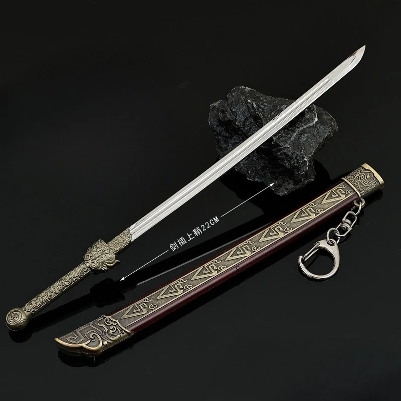 22cm Scroll of Dreams Film and TV Merchandise Thousand Feather Blade Cold weapons Model Melee Toy sword Metal Craft Gift for Boy