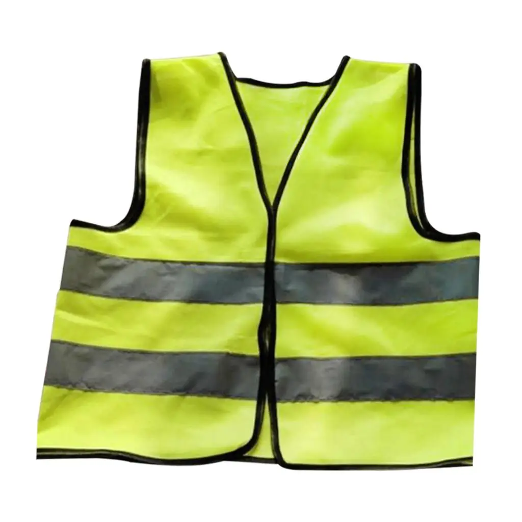 Children's Reflective Safety Vest Neon Green High Visibility Protection Vest Mesh Clothing for Kids Group Events