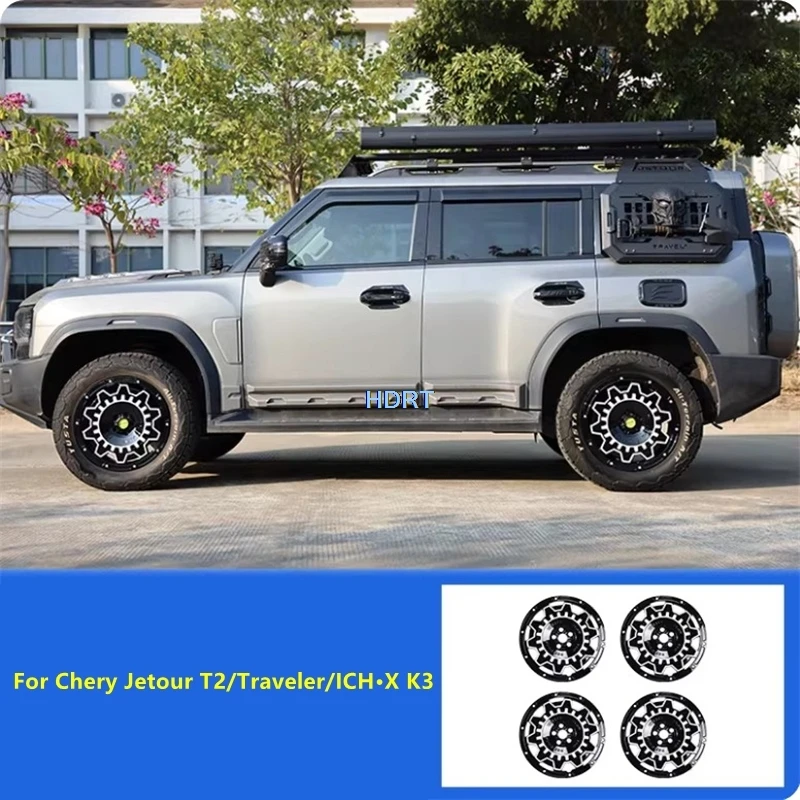

For Chery Jetour T2/Traveler/ICH·X K3 2023-2025 Car Styling 19 Inch Front Rear Wheel Hub Cover Tire Rim Cap Body Kit Accessories