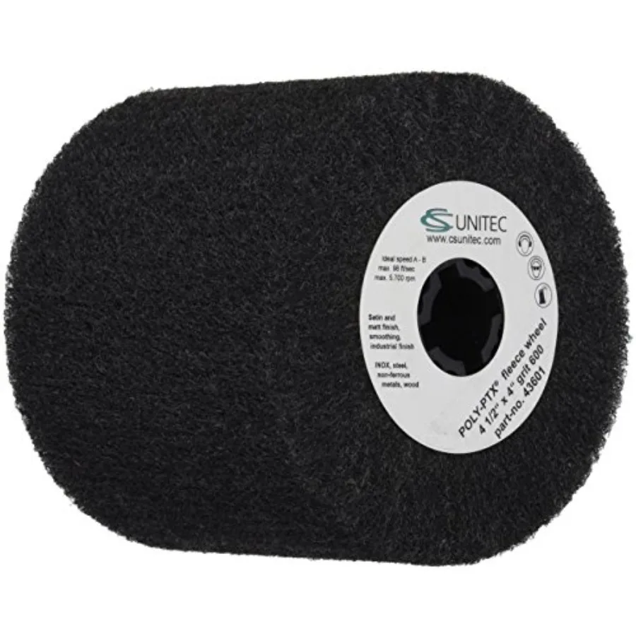 

PTX Fleece Nonwoven Wheel 600 Grit Metal and Wood Grinder Polisher Tool Wheel Attachment 4" Diameter x 4-1/8" Wide