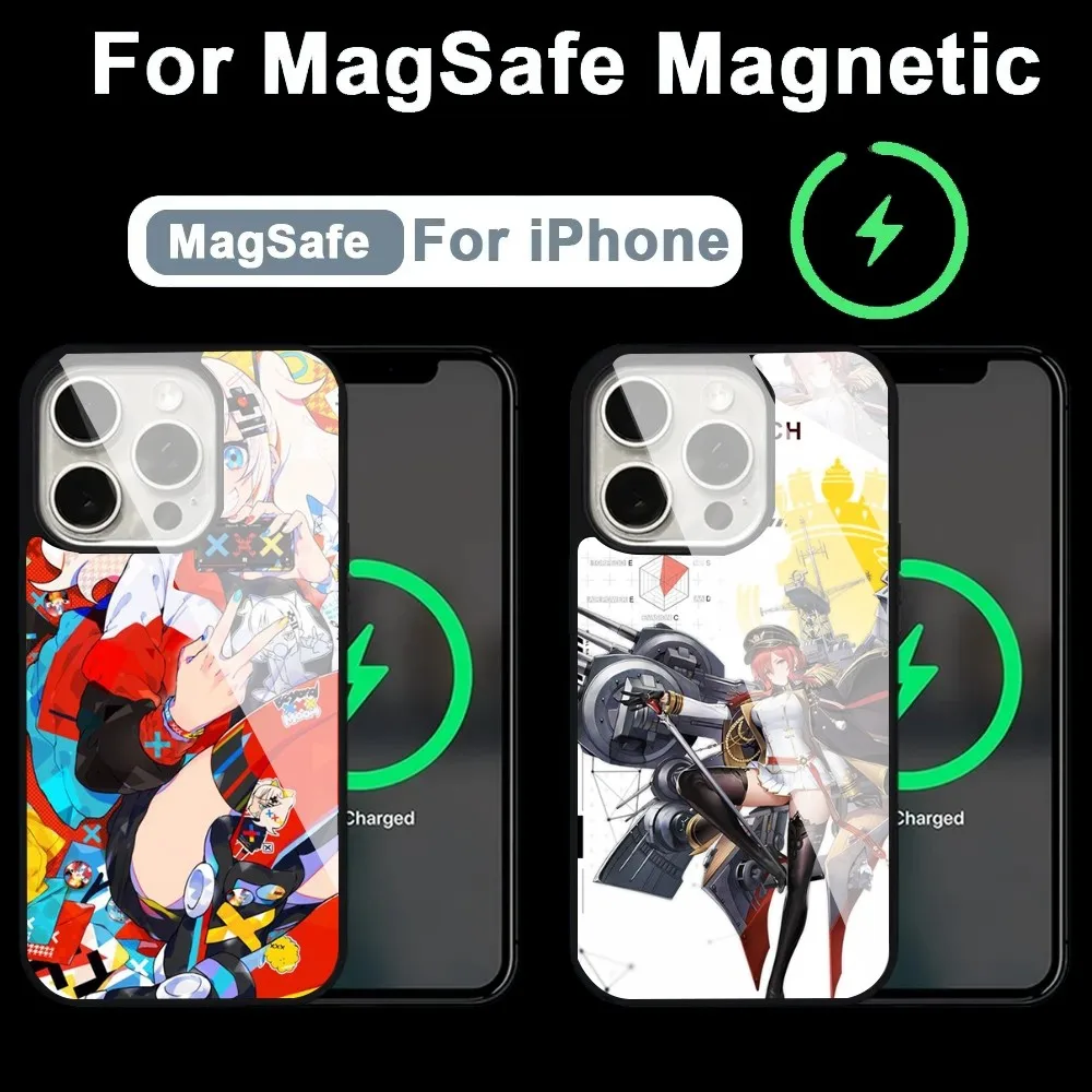 Azur Lane Phone Case Alex Mirror For Magsafe Wireless Charging Caver For IPhone 14 15 16 Pro Max 11 12 Mini