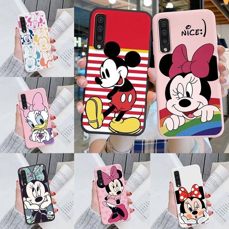 For Samsung Galaxy A50 A50S A30S A70 Case Minnie Mickey Mouse Cute Cartoon Phone Shell Soft Silicone Back Funda For Samsung A 50