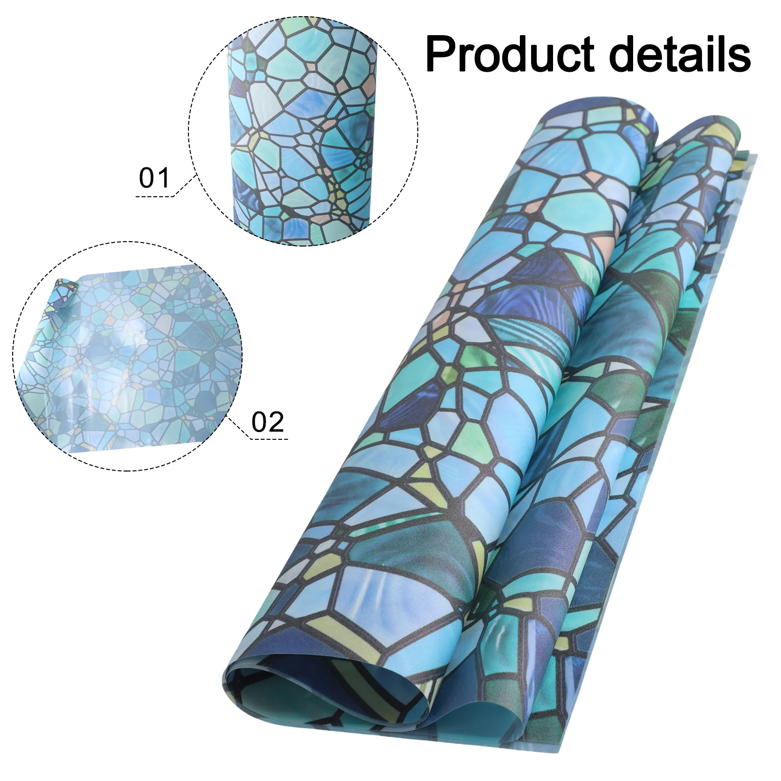 Replacement Glass Sticker Decor 1 Roll 45*100cm Antistatic Casement Film Chapel Pratical Privacy Repeatedly Stained Static Cling