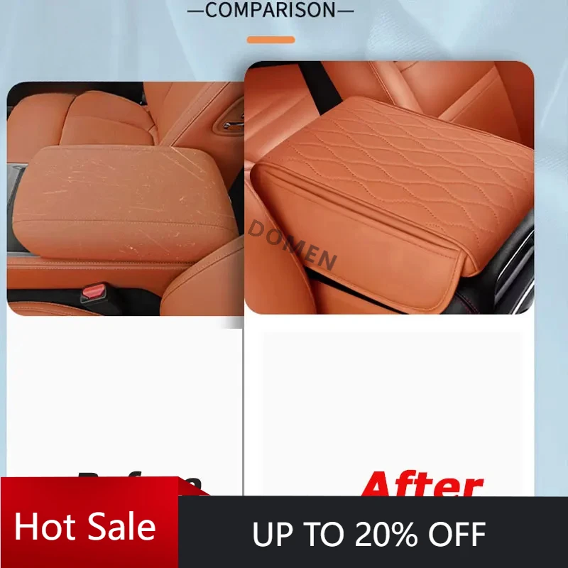 DOMEN New For BAIC JISHI Polestone 01 ROX 01 Car Armrest Box Height Increasing Pad Central Armrest Protective Cover Interior Ac