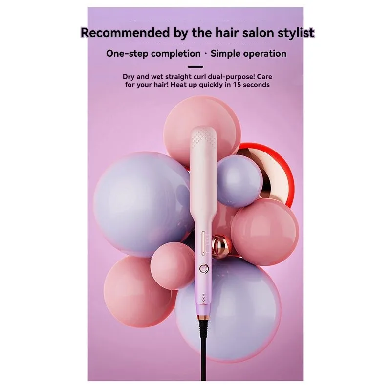 【OFF SHELF】Versatile Hair Styler-Dual Function Straightener And Curler With Adjustable Heat Settings Flat Iron US Plug