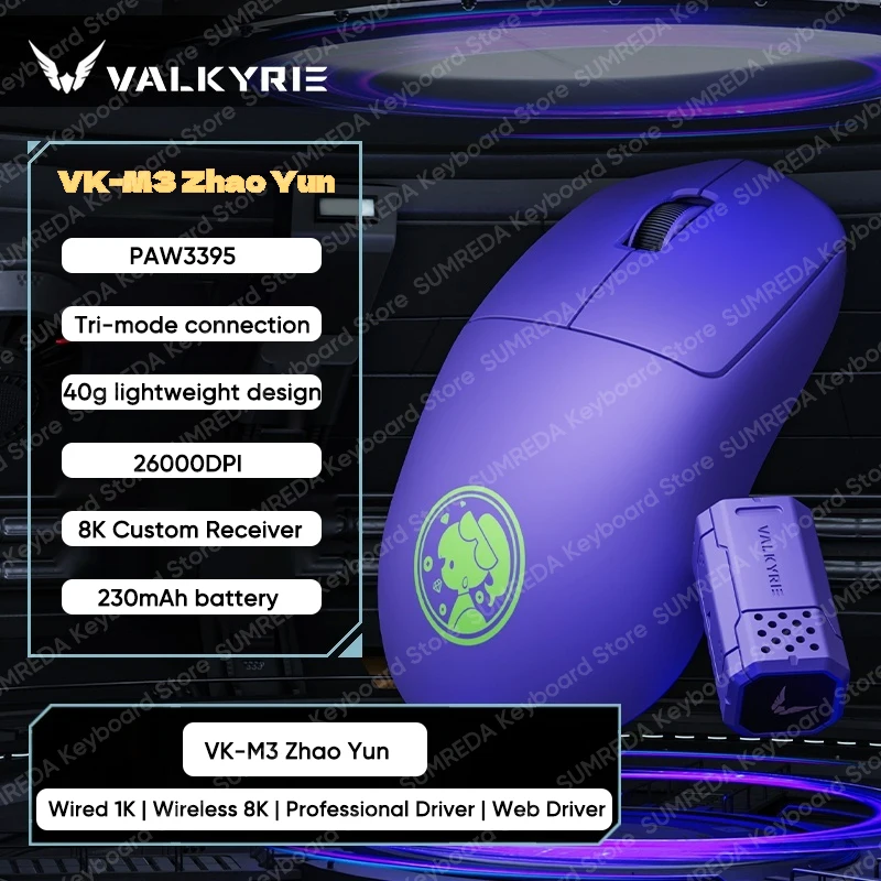 VALKYRIE VK M3 Lite M3 PRO Wireless Gaming Mouse PAW3950 8K
