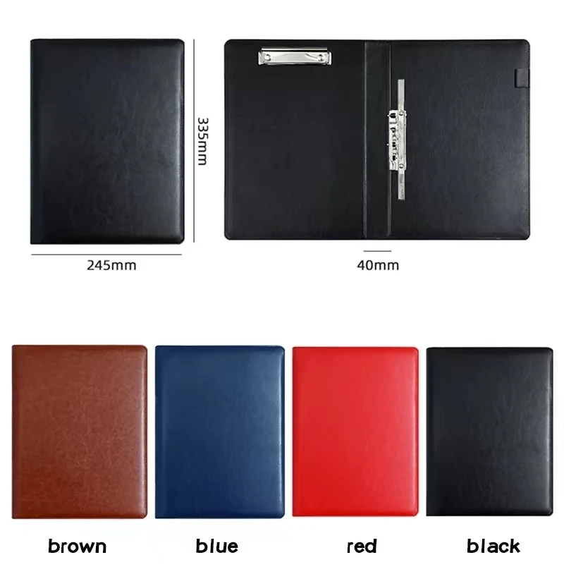 มัลติฟังก์ชั่น A4 โฟลเดอร์การประชุมธุรกิจเครื่องเขียนโฟลเดอร์หนังสัญญาแฟ้มโฟลเดอร์ Bill Organizer ผู้ถือเอกสาร