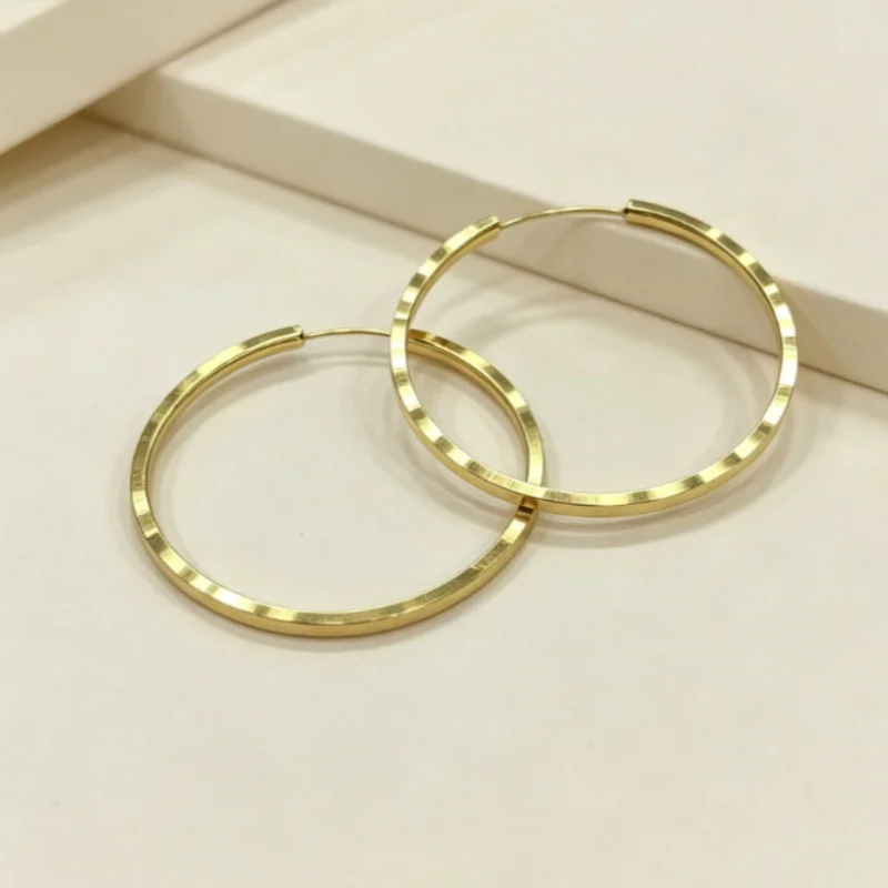 SOMILIA S925 sterling silver women's large circle earrings, girls' sparkling and exquisite party jewelry 5003