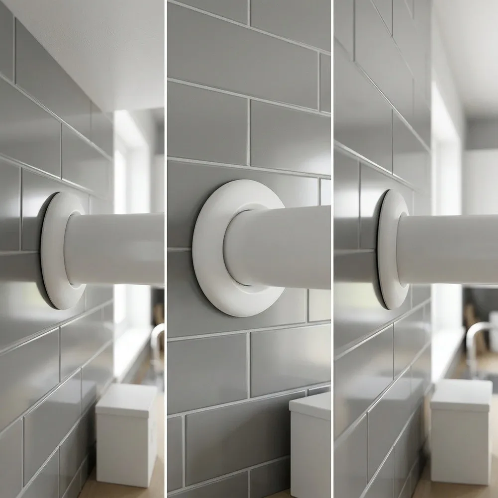 Boiler Flue Cover for Exterior Wall Mounting with Containment Function and PVC/Rubber Sealing Ring Integration