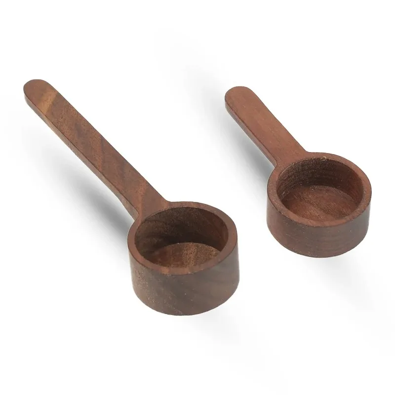 

Wooden quality spoon, black walnut, solid wood short handled coffee, quantitative spoon, tea, milk powder, sugar for kitchen use