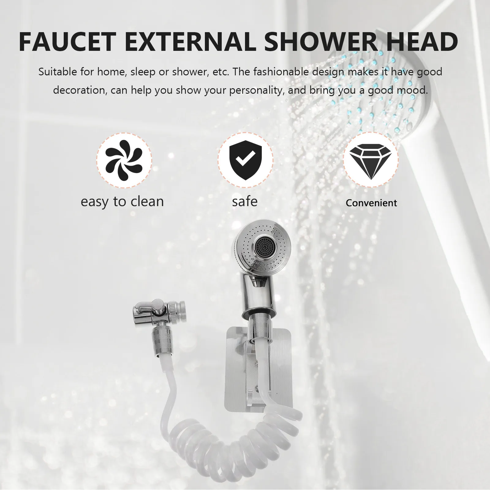 Faucet External Sink Extender Water Saving Hose Portable St Sink External Shower Head Kitchen Extension Shower Head Facility