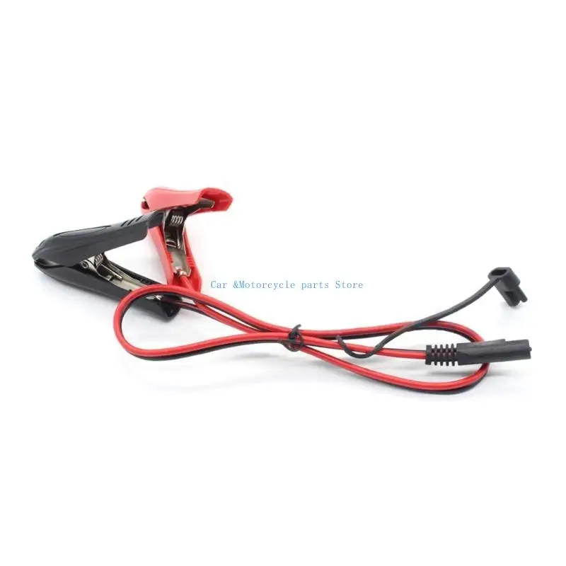 

Y9UC Battery Clip to Sae Connector Extension Cable 16AWG Sae 2 Pin Quick Disconnect to Clamps Cable