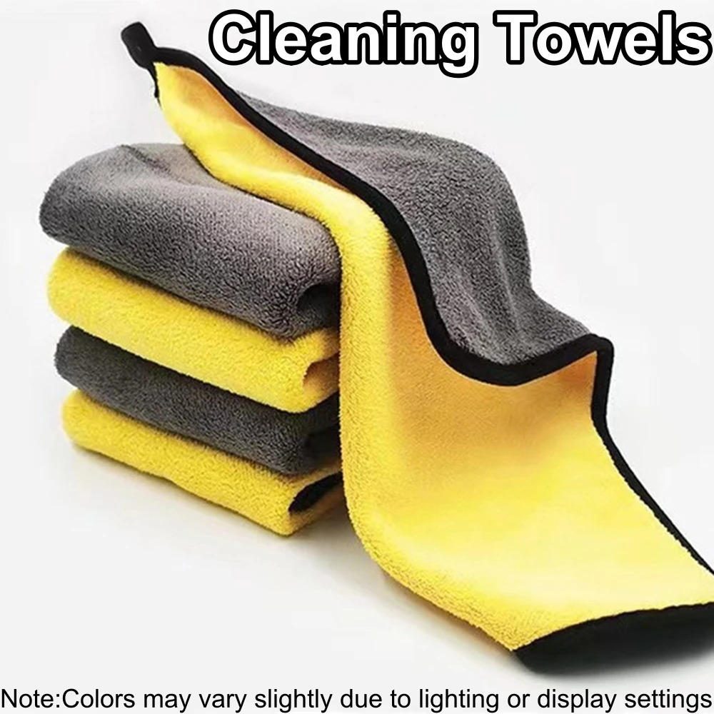 Car Wash Microfiber Towel 23×23CM 30×30/60CM Car Cleaning Drying Cloth Hemming Car Care Cloth Detailing Car Wash Towel