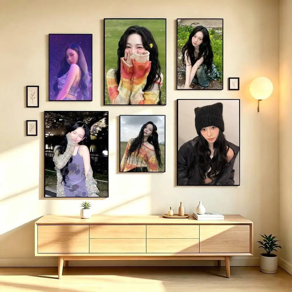 K-Karina Kpop Girl Poster Waterproof Wall Art Sticker For Bar Living Room Vintage Decor High Quality Print Gift