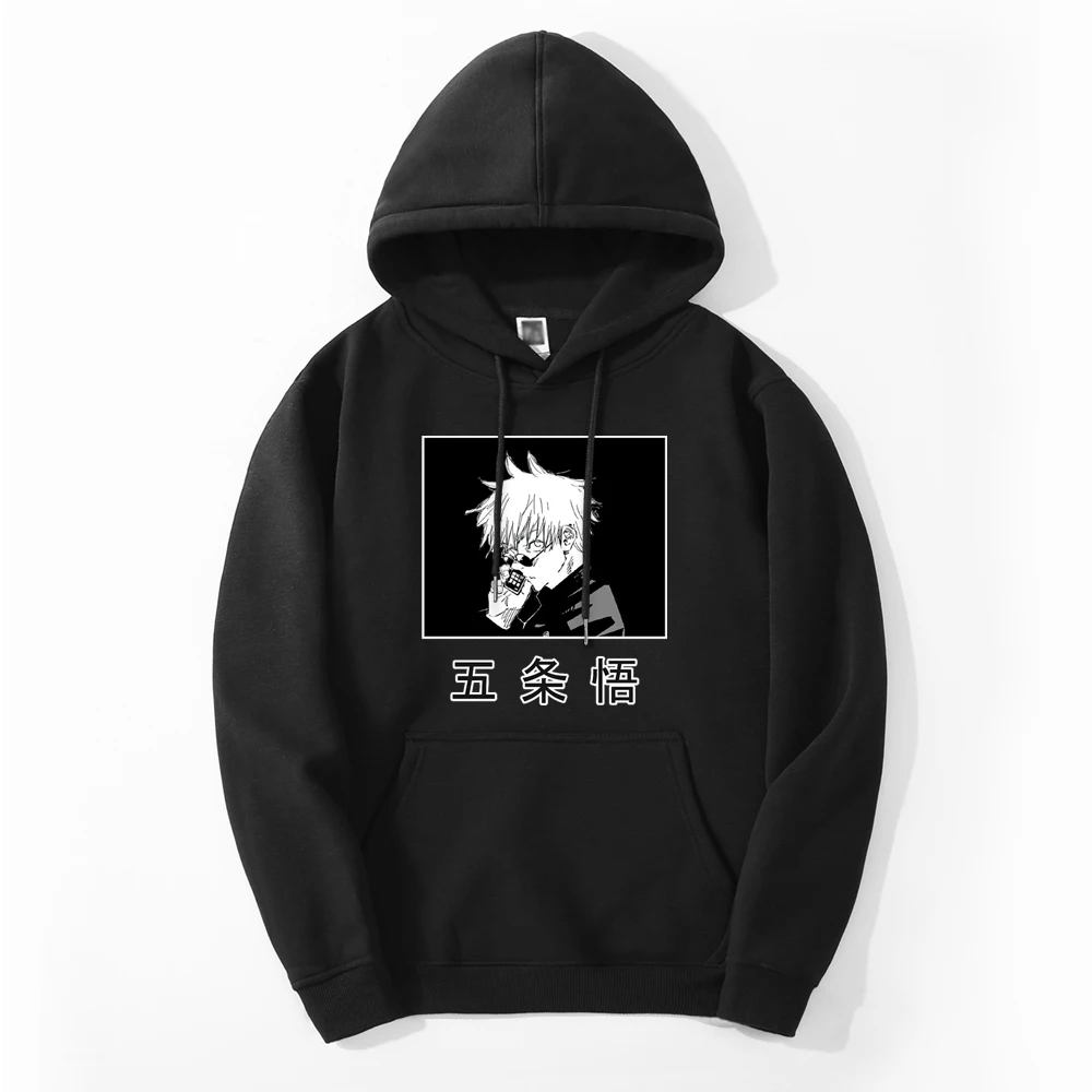 

Jujutsu Kaisen Gojo Satoru Japanese Anime Mens Harajuku Cool Hoodie Sweatshirt Oversized Fabrics Hoody Breathable Streetwear